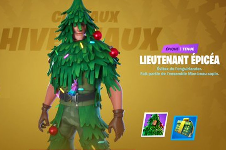Fortnite : Skin Sapin, comment obtenir le Lieutenant Epicéa à Noël ?